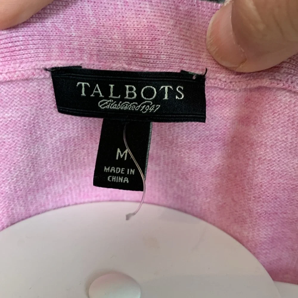 Talbots rhinestone button v‎ neck cardigan. Worn about 4x